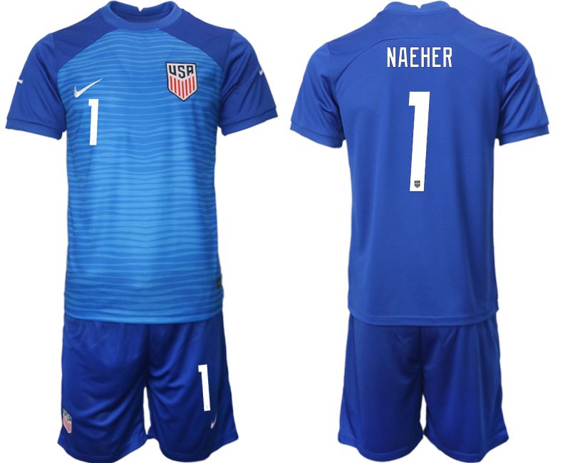 Men 2022 World Cup National Team United States away blue #1 Soccer Jerseys